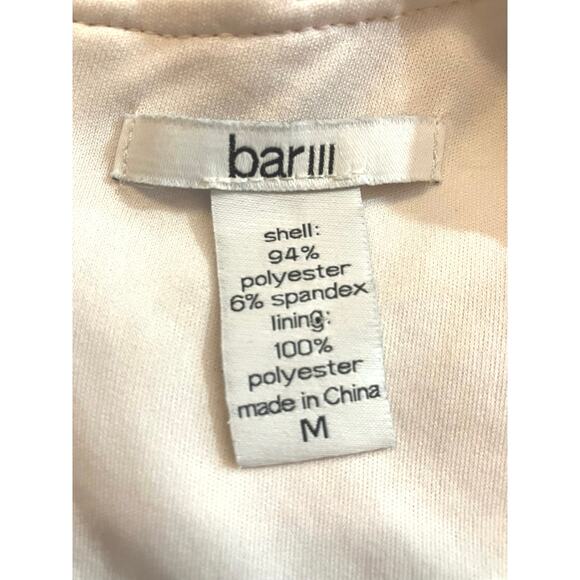 Bar III Women's Blush/Pink Mesh Back Zip Fit & Flare Skater Dress Feminine SZ M - Picture 9 of 10